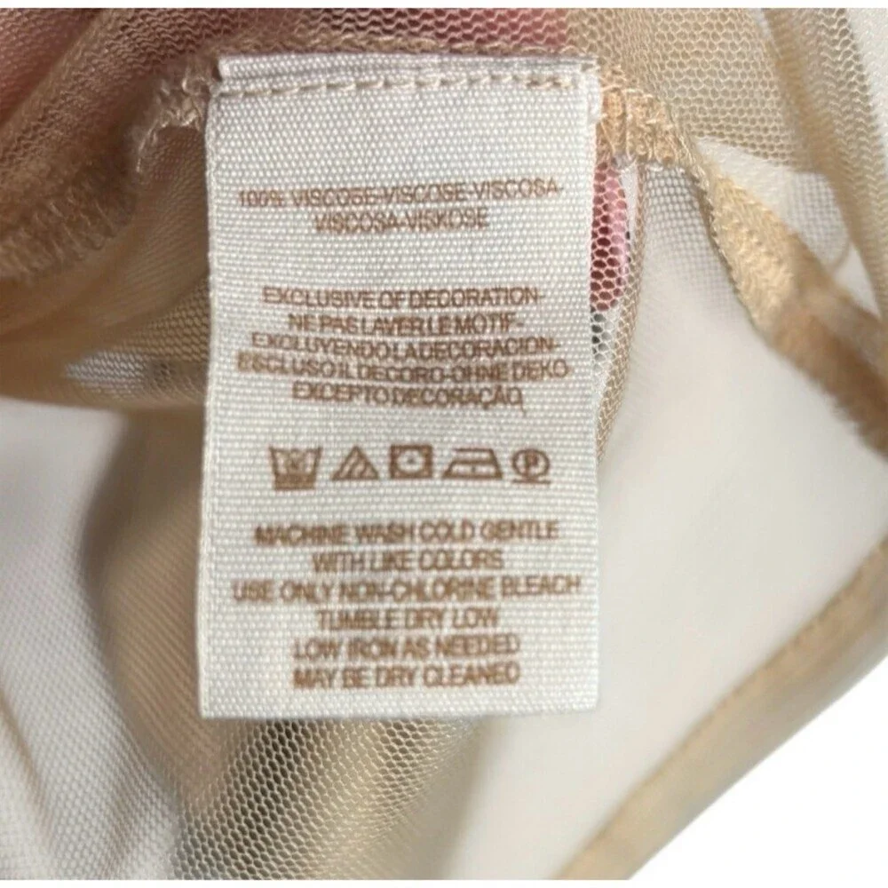 Free People Tunic Blouse Womens S Ivory Boho Embroidered V-Neck